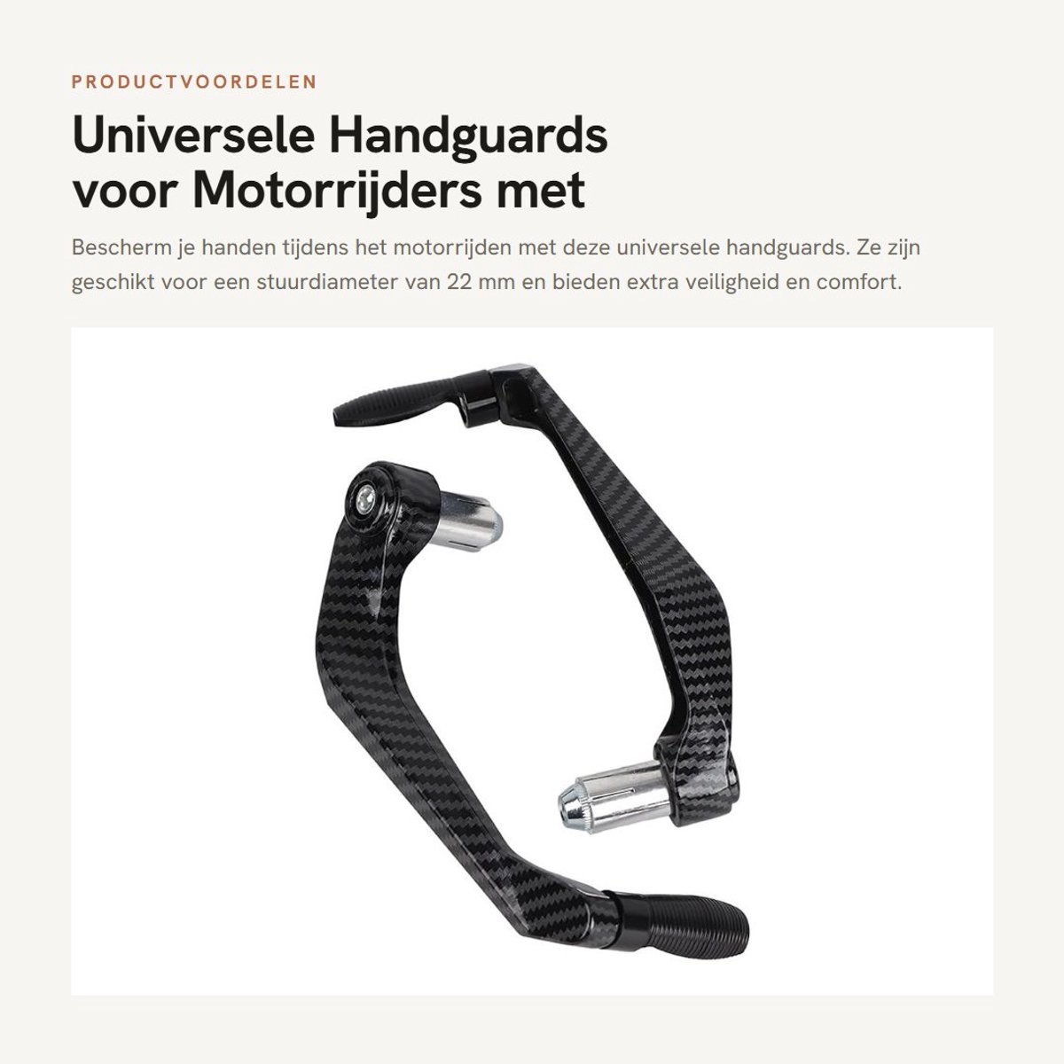 Dailygoods- Handguards Universeel - Lenkerschutz - Bremskupplungshebel Bescherming - Voor Motorrijden - Voor Elektroauto's - Voor Mountainbikes - Lenkerbescherming