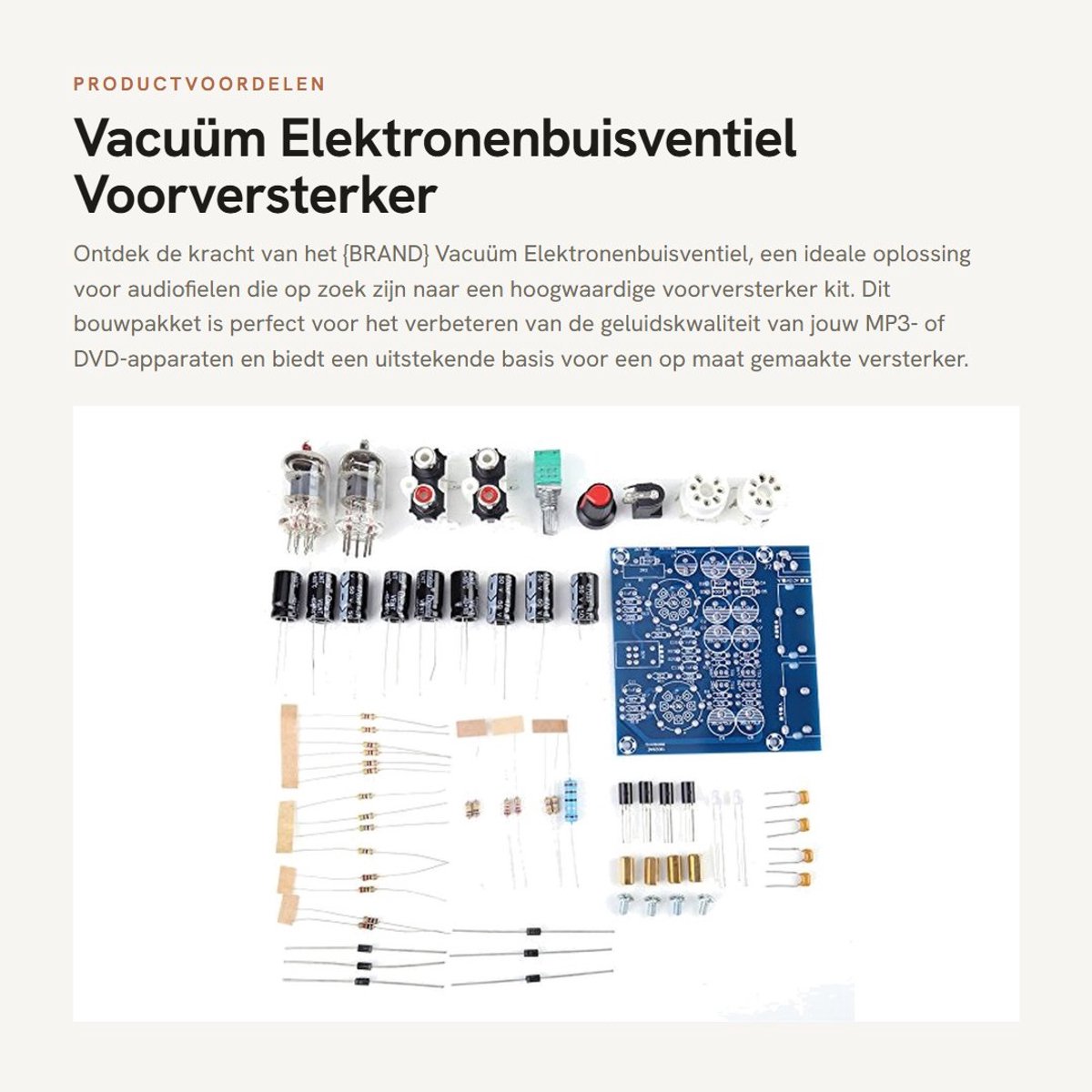 Dailygoody - Vacuüm Elektronenbuisventiel - Voorversterker Kit - Hoogwaardige Geluidskwaliteit - Compact Formaat - Versterkeronderdelen - Geschikt voo