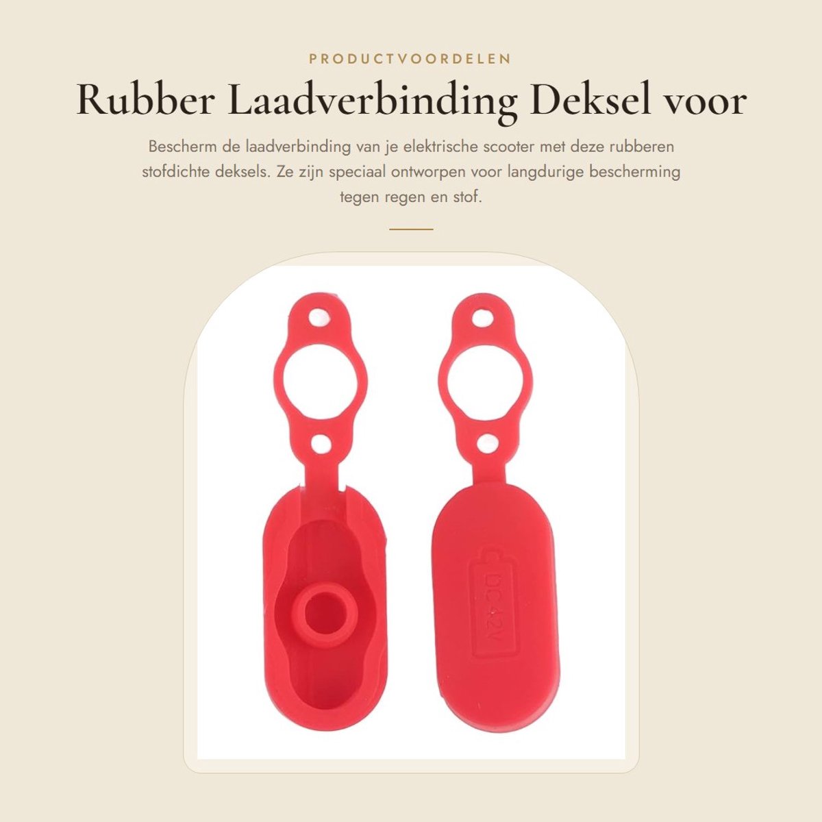 Dailygoods - Rubber Laadverbinding Deksel voor Elektrische Scooter, 2 Stuks