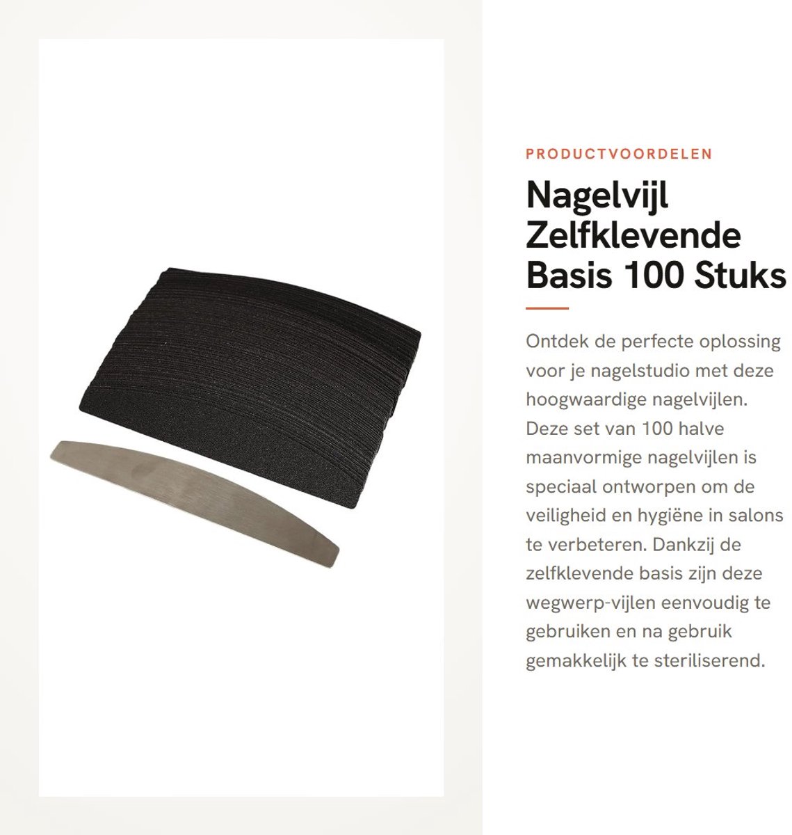 Dailygoods- Nagelvijl 100 Stuks - Halve Maanvormige Vijl - Roestvrij Stalen Basis - Duurzaam - Wegwerp - Veilig voor Nagelstudio's