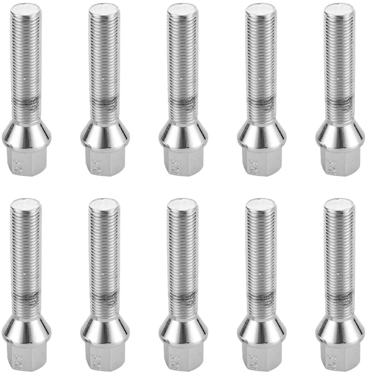 Dailygoods- Wielboutset 10 Stuks - Conische Wielbouten M14x1,5 - Vervangende Stalen Wielbouten - Lichtmetalen Velgen - Duurzaam en Anti-corrosie - Hoogwaardig Vakmanschap - Wielmoeren