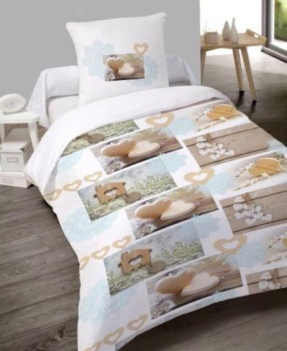 1-Persoonsdekbedovertrek flanel Charmy 140x200