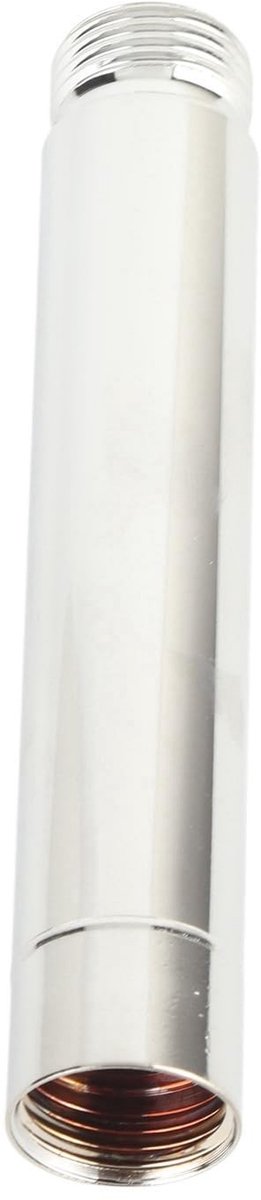 Dailygoods- Douchepijp Roestvrij Staal - Douchekopverlengpijp - Chroomverlenger - 4 Inch Verlenging - Hoogglans Zilver - G1/2" Connectoren - Douchearm