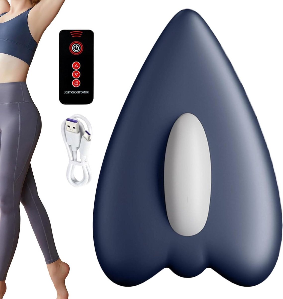 Bekkenbodemtrainer - Spierversterker - Spierkracht Correctie - EMS Vibratie Technologie - 1 Set - Wit