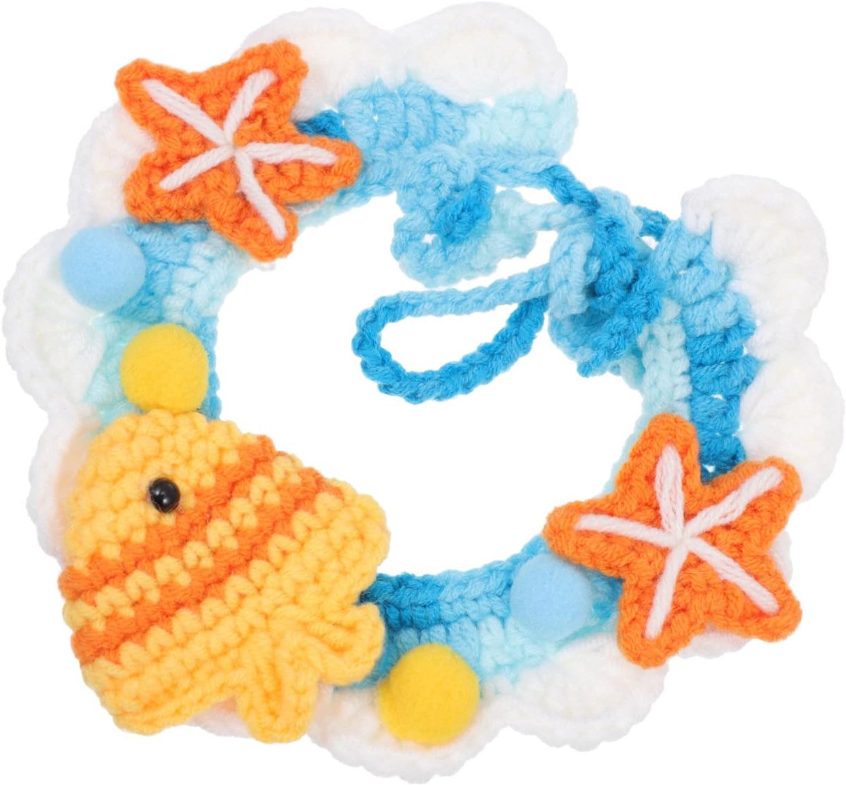 Wollen kattenhalsband, decoratie voor huisdierhalsbanden, naamplaatje voor katten voor buiten in de winter, kleding en accessoires voor huisdieren