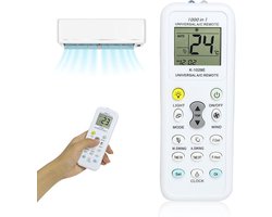 Universele afstandsbediening voor airconditioners, compatibel met merken zoals Mitsubishi, Fujitsu, Haier, LG, Gree, Midea, Hitachi, Sharp, Panasonic, Samsung, Sanyo, Hisense, Whirlpool, Bosch, enz.