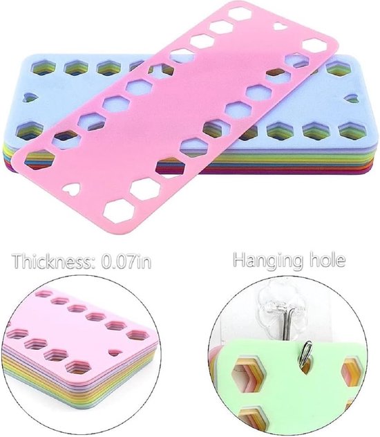 Organizer, borduurdraadorganizer, praktisch borduurwerk, floss organizer, 10 stuks spoelen van plastic, garenkaarten voor het bewaren van naaigaren borduurgaren — afbeelding 4