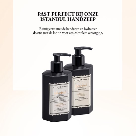Atelier Rebul Istanbul - Hand & Body Lotion (400ml) - Natuurlijk - Houtige & Kruidige Geur - Hydraterend - Voor Alle Huidtypes