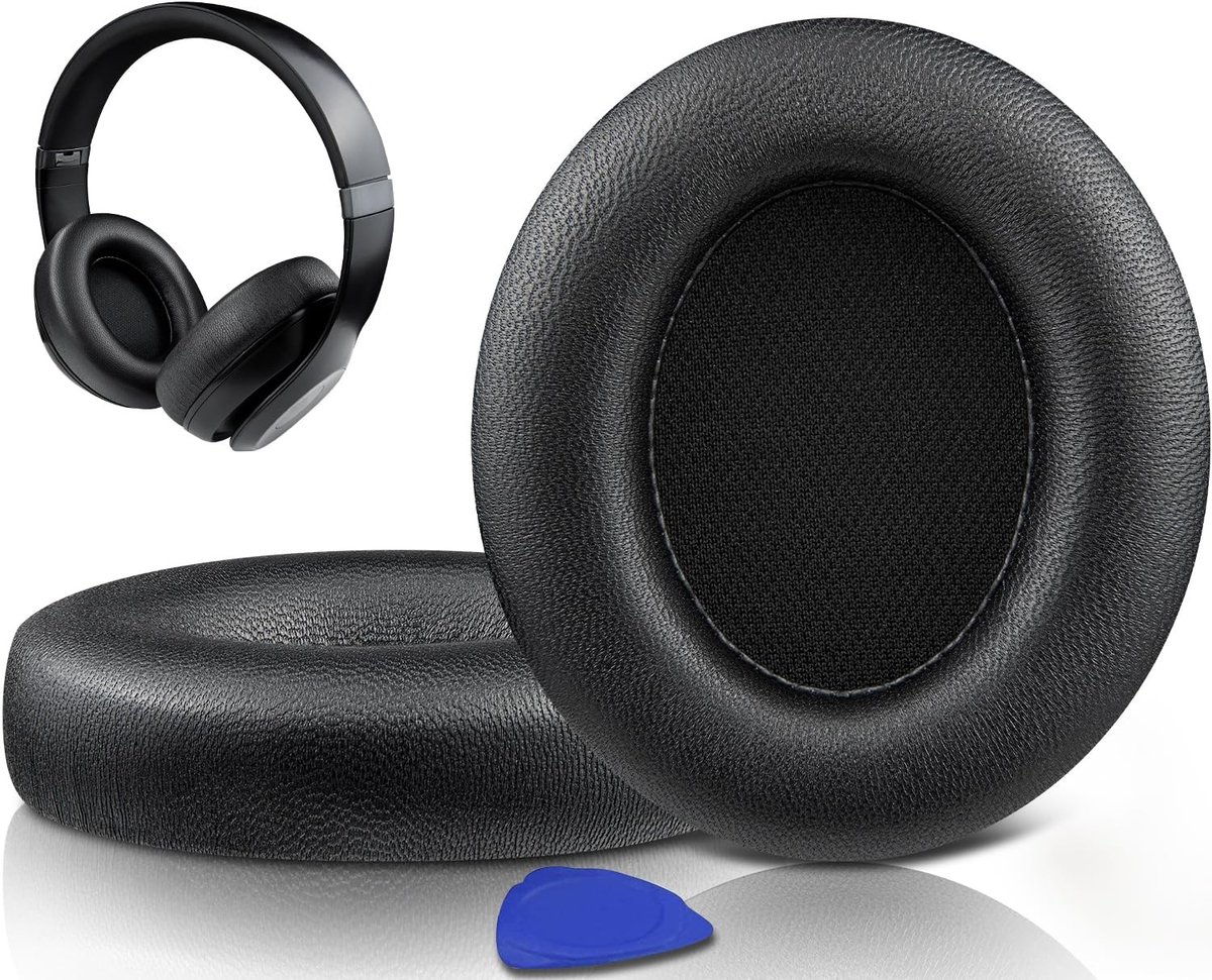 Dailygoods - SOULWIT Lamsleren Vervangende Oorkussens voor Beats Studio Pro Draadloze Ruisonderdrukkende Hoofdtelefoons, Earpads Cushions met Hoog Dichtheid Ruisonderdrukkend Schuim