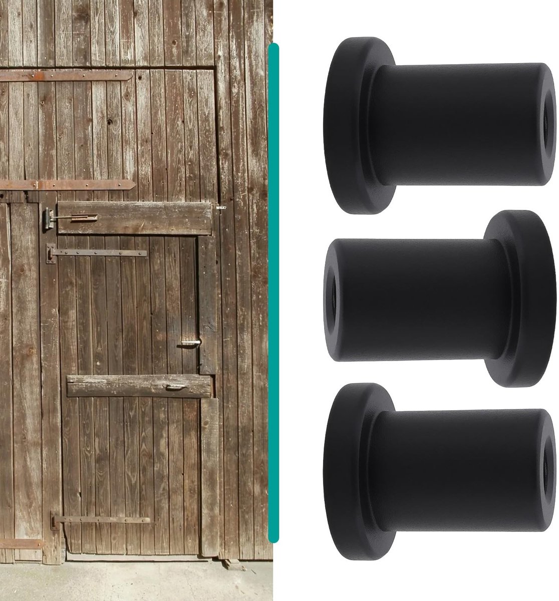 Dailygoods- Deurs Spacer 3x3.5cm - 8 Stuks - Geschikt voor Schuifdeuren/Garage Deuren/Kelderdeuren - Corrosiebestendig - Vermindert Trillingen/Lawaai - Stabiele Installatie - Deursysteem