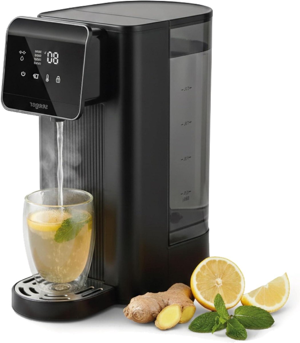 Heetwaterdispenser Reservoir - Waterkoker Direct - Snel Drankjes Maken - Instelbare Volumes - 25 Liter - Zwart