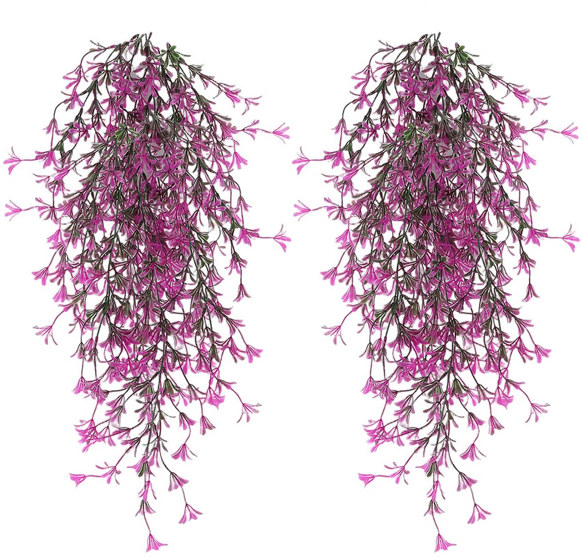 2 stuks kunstmatige hangplanten kunstplanten binnen hangende nepplanten hangende kunstplanten nepklimop bladeren decoratie voor binnen buiten nephangende planten voor keuken tuin woonkamer