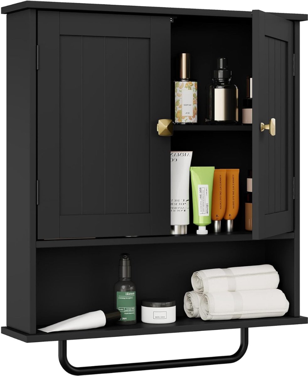 CRLYN® Badkamer Opbergkast - Hoekkast Smal - Ruimte Maximaliseren - Zwart