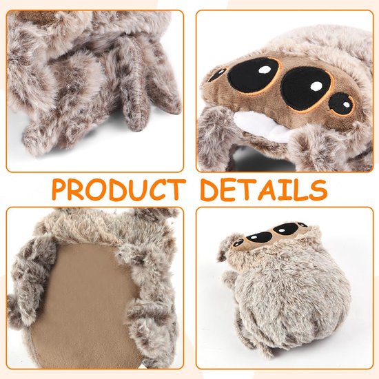 Pluche Spin Knuffel | Grote Ogen Zachte Dierenknuffel voor Kinderen & Volwassenen - Perfect Cadeau voor Halloween, Kerstmis & Verjaardag — afbeelding 2