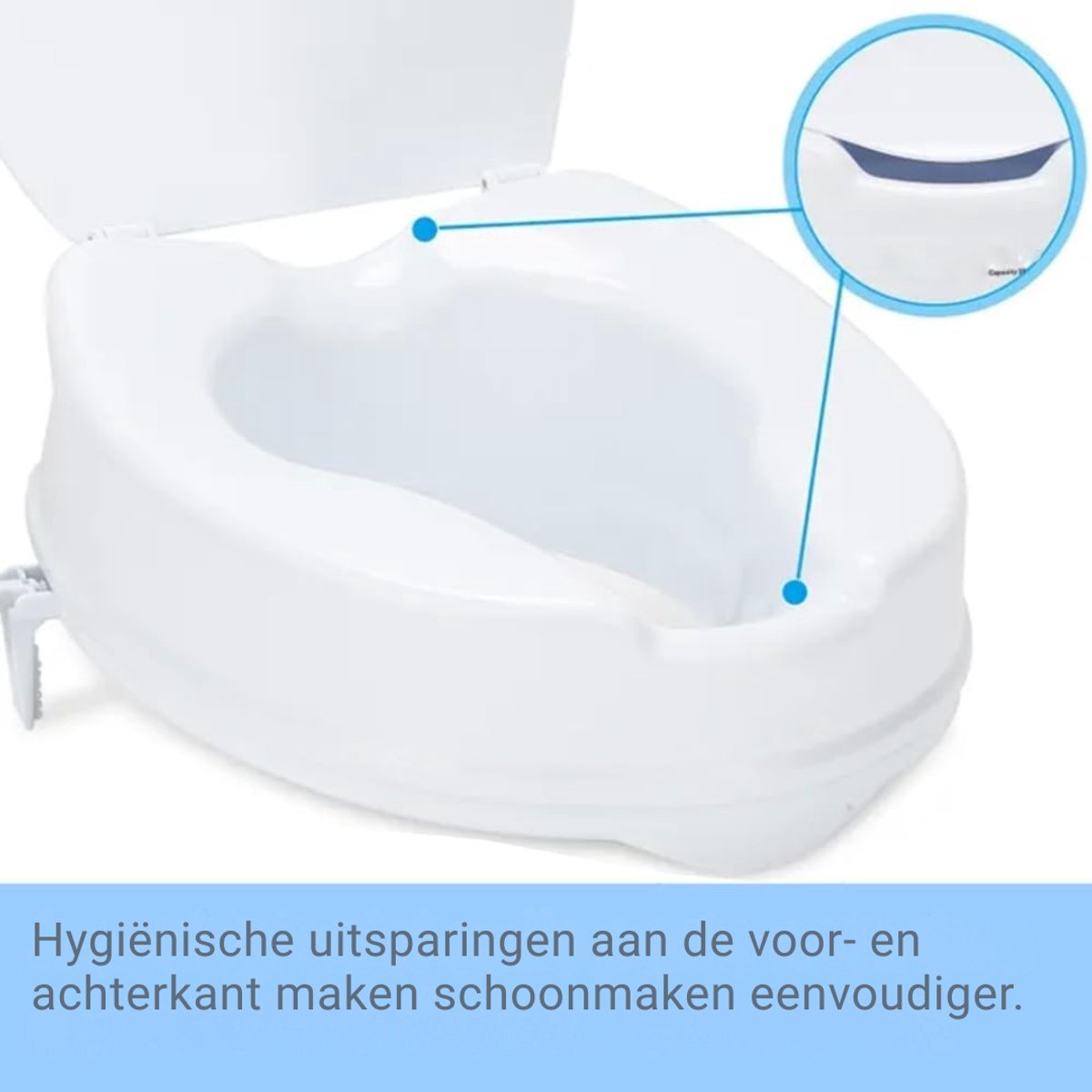 CRLYN® Toiletverhoger 10 cm - Voor Ouderen - WC Verhoger - Wit