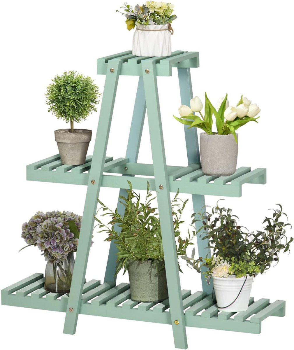 Plantentafel - Plantenrek Buiten - Plantensteun - Plantenstandaard -Lichtgroen