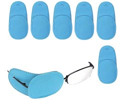 Ooglapje - 6 stuks - Oogpatch - Oogpleisters - Herbruikbaar - Oogbehandeling - Volwassenen en kinderen - Voor Lui Oog Of Na Operatie - Luie ogen - Amblyopie - Schaduw - Rechter- en linkeroog - Eyepatch - Afdekking Oog - Blauw