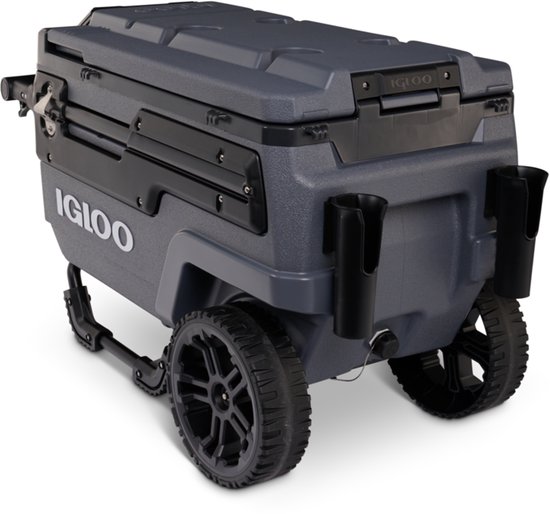 Igloo - Trailmate journey - premium passieve koelbox - met wielen - 66 liter -kleur grijs -zwart van Igloo — afbeelding 2