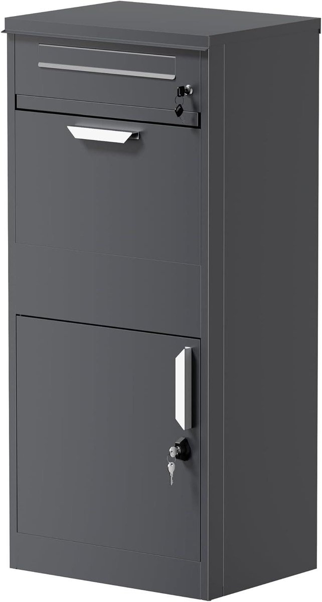 Pakketbrievenbus - Pakketbox Vrijstaand - Pakketten Ontvangen - Ruime Capaciteit - 500 x 370 x 1120 mm - Antraciet