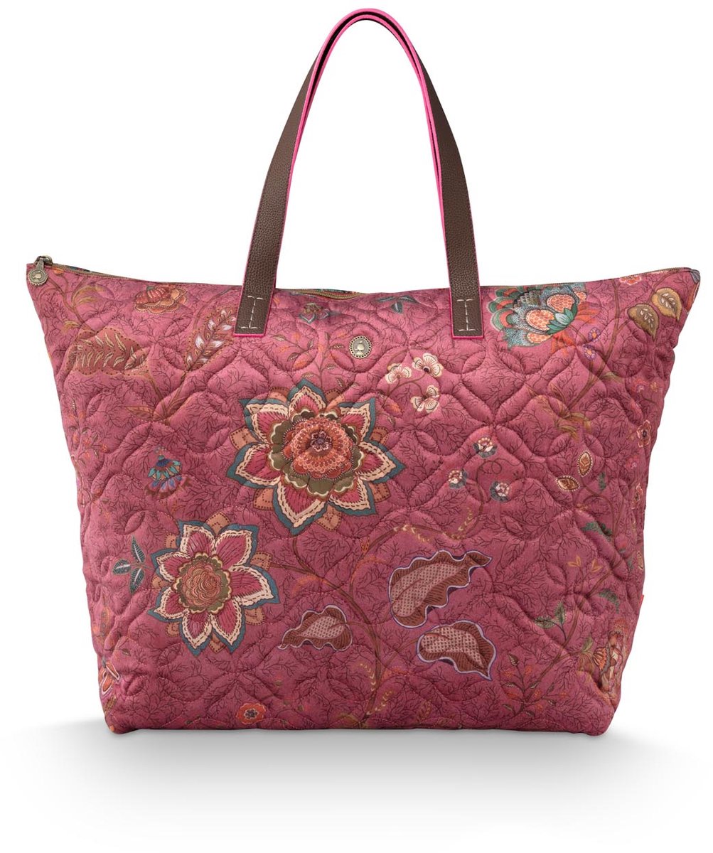 Pip Studio - Tote Bag - Tilda Large Mumbai Morning - Roze - 66x20x44cm
