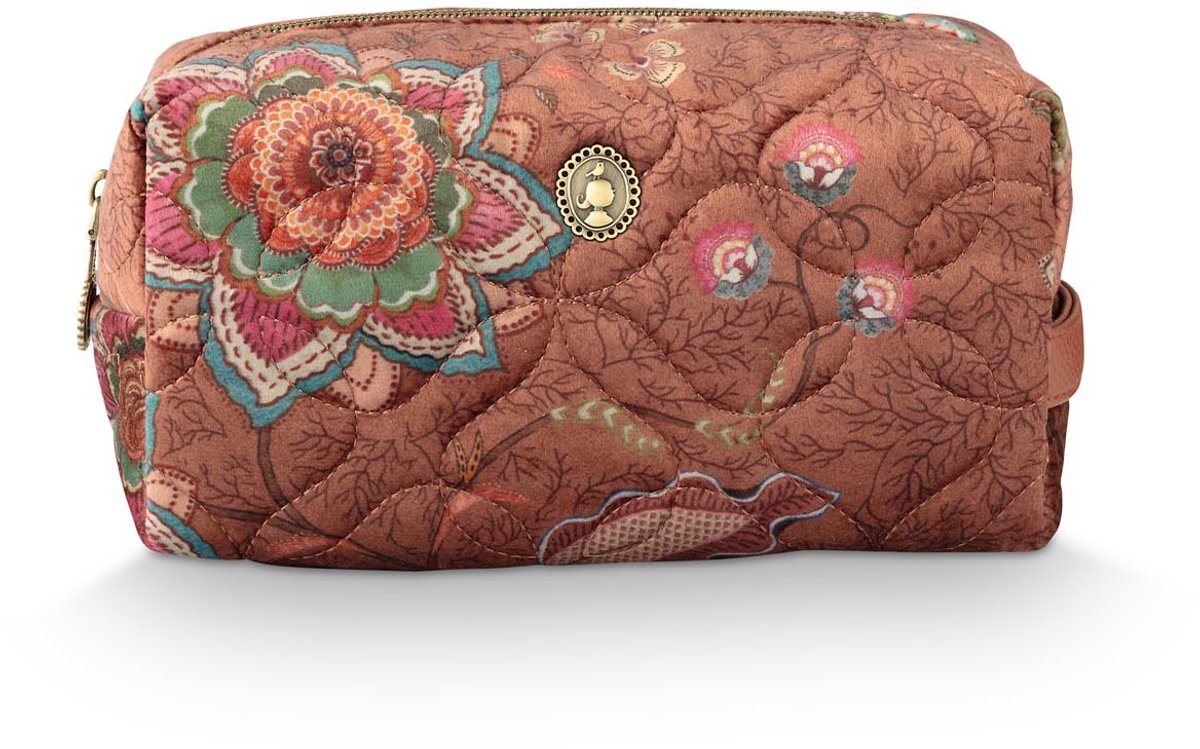 Pip Studio - Toilettas - Coco Medium Mumbai Morning - Bruin - 21,5x10x10,5cm