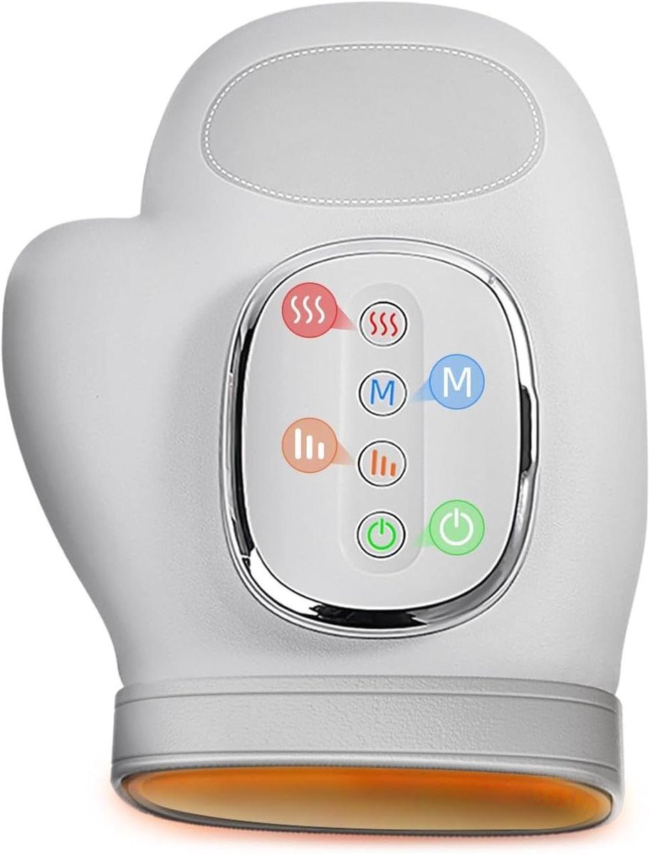 Elektrisch Handmassage Apparaat - Handen Massager - Pols Ontlasten - Handschoenachtig Ontwerp - 20 x 10.5 x 25 cm - Grijs