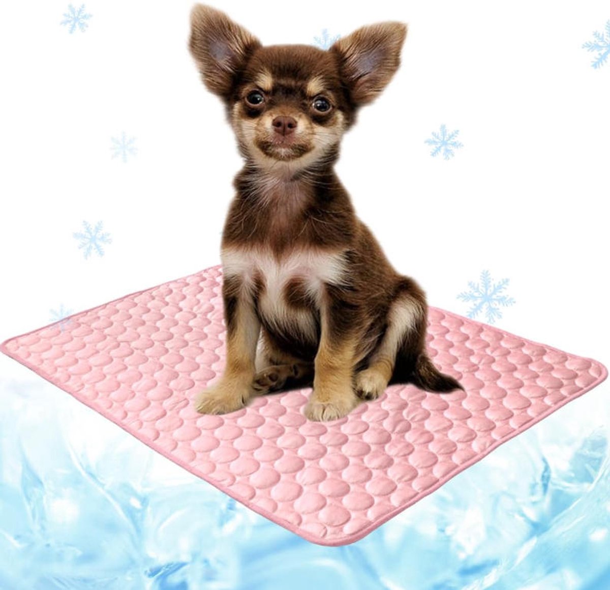Koelmat voor honden en katten - Bench Mat - Koeldeken - Eenvoudig te reinigen koelmat/ligbed - Antislip - Voor alle soorten huisdieren - 100 x 70 cm - Roze