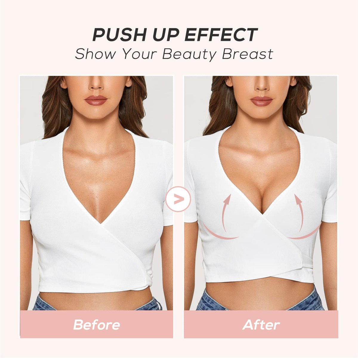 Vrouwen Push Up T-Shirt Bra Underwire Gewatteerde BH's Plunge Volledige dekking