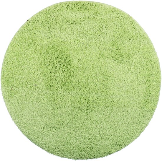 Badkamertapijt Ø 60 cm – Ronde badkamermat van chenille – Zacht, antislip, goed absorberend, machinewasbaar badmat – Groen