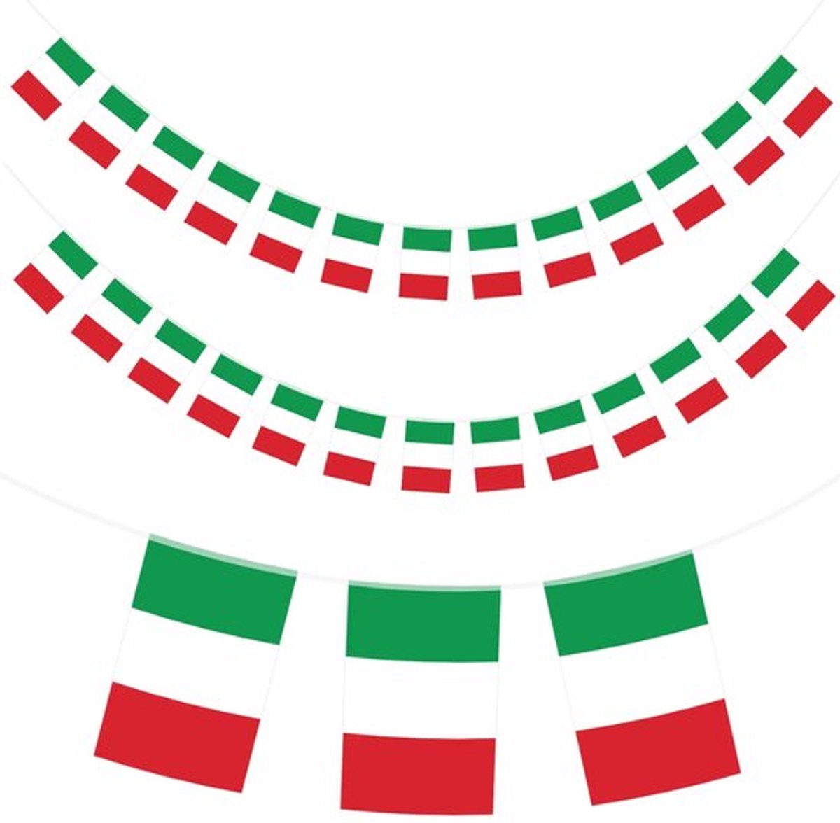 Jhubersproducts - Vlaggenketting - Italiaanse vlaggen - Slanger met