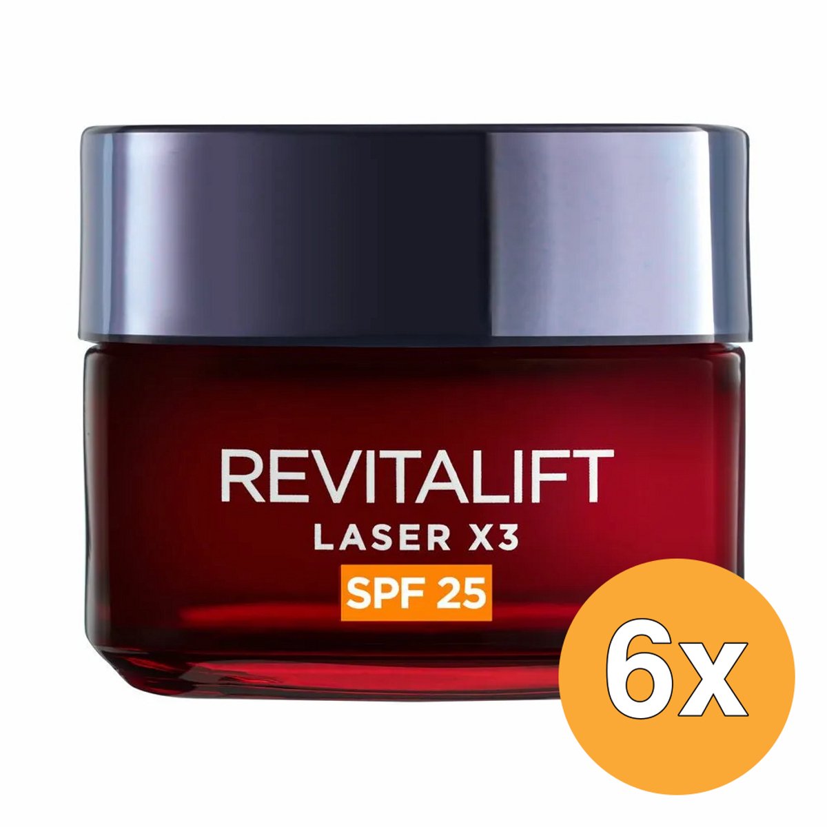 6x L'Oréal Paris Revitalift Dagcreme Laser X3 Anti-Rimpel (50 ml)