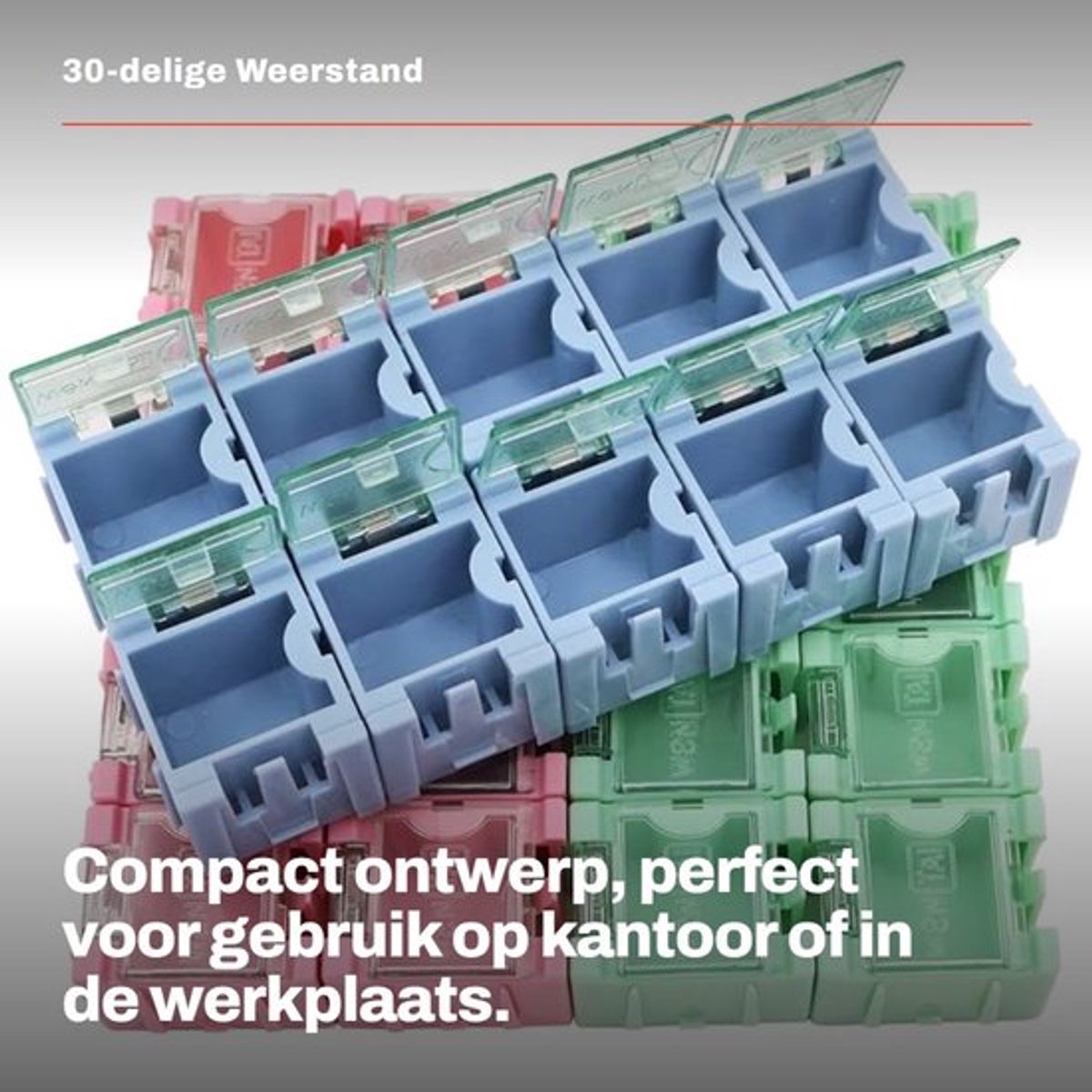 Dailygoods - 30-delige Weerstand Condensator Box Organizer