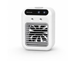 Mobiele Airco - 3-in-1 Luchtkoeler - Draagbare Aircooler met Verneveling - Oplaadbare Ventilator met Waterreservoir - Voor Thuis en Kantoor - Wit