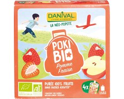 Danival Knijpfruit Appel-Aardbei (4 stuks)
