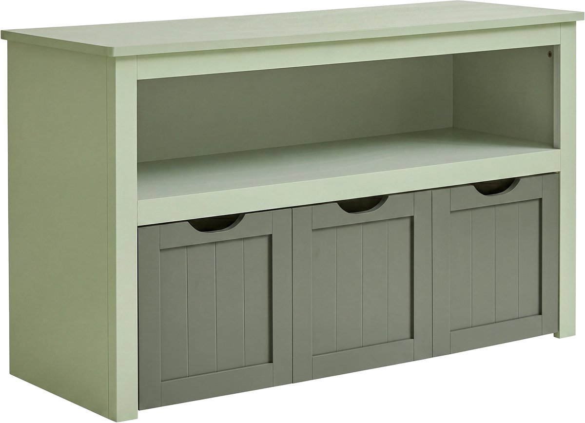 VASAGLE - Boekenkasten - Speelgoedkast - Opbergkast - Wielen - Voor Kinderen - 102 x 30 x 60 cm