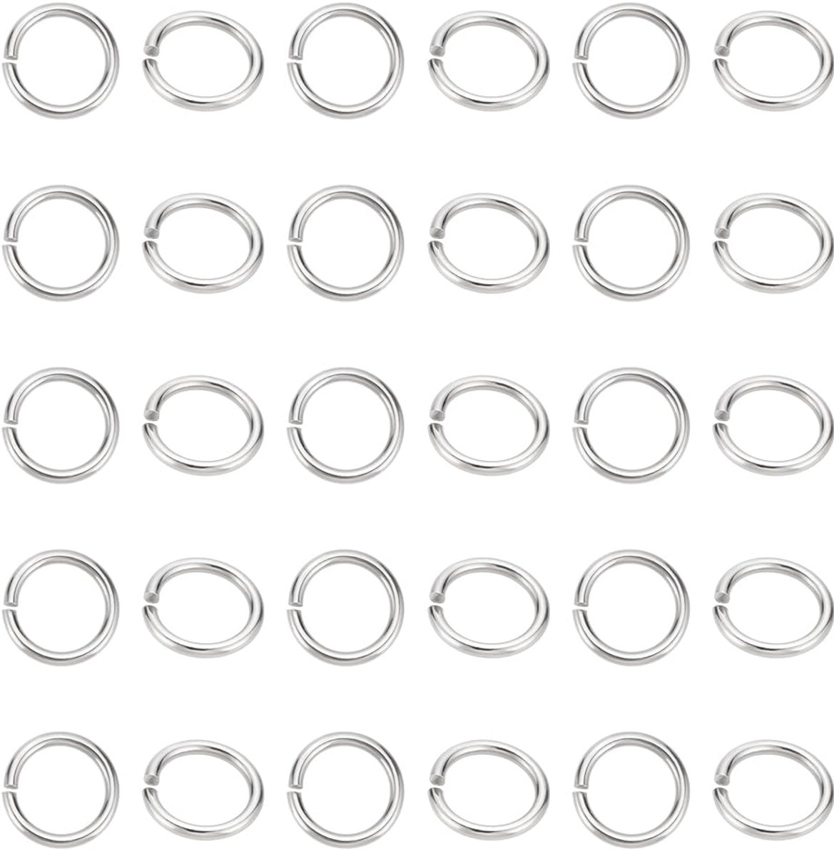 Springringen 10 mm roestvrij staal open springring ongesoldeerde ringconnectoren kleine splitring sieraden maken bevindingen voor doe-het-zelf ambachten