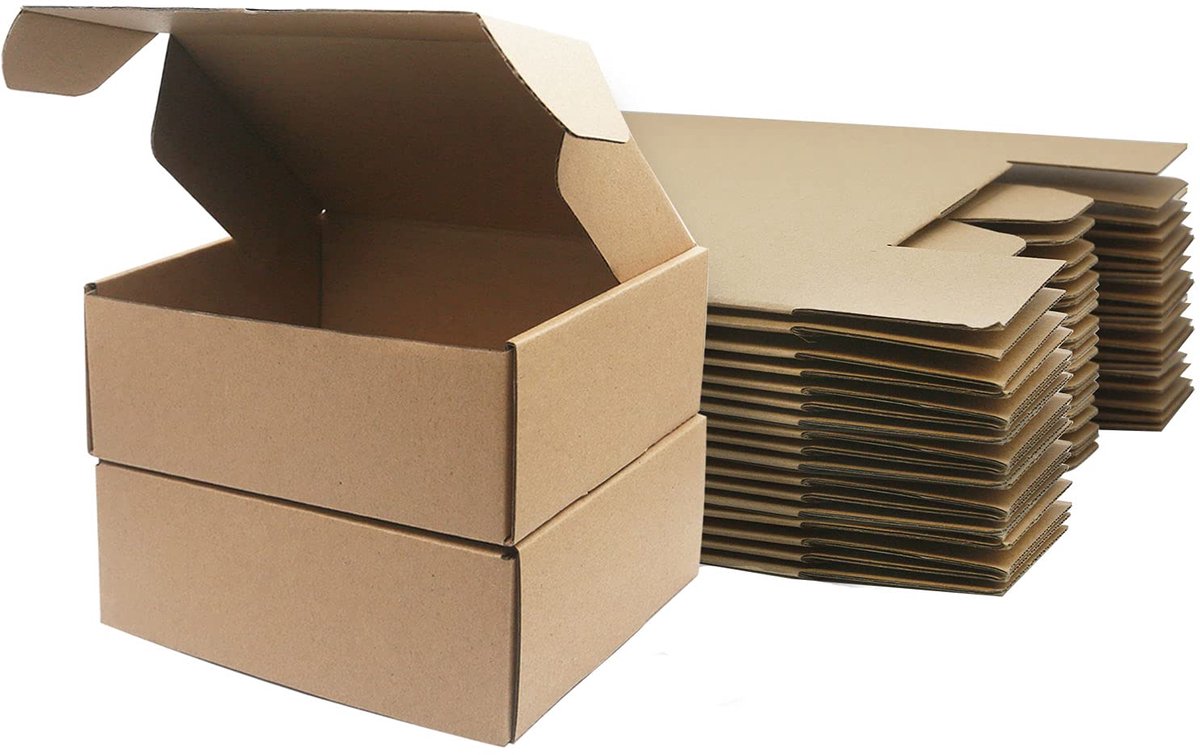 karton verzenddozen, 208 x 130 x 68 mm Small Shipping Box for Posting klein pakket Mailer, verpakking dozen voor bedrijf, verzending, opslag of Gift (24 stuks)