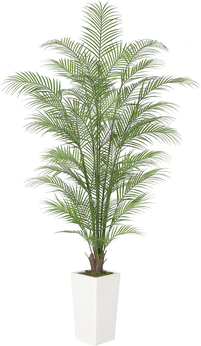180cm Kunst Areca palmboom met pot, levensechte bladeren en takken – tropische staande kunstplant voor binnen en buiten, geschikt voor woning, kantoor, tuin en hoteldecoratie