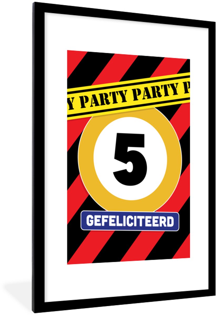 Fotolijst incl. Poster - Jubileum - Verjaardag - Feest - 60x90 cm - Posterlijst