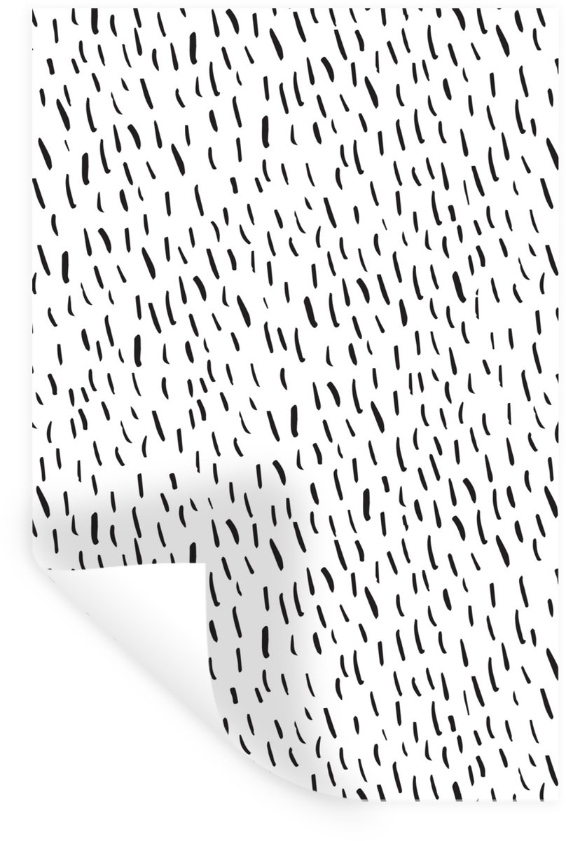 Muurstickers - Sticker Folie - Zomer - Lijnen - Zwart - Wit - 20x30 cm - Plakfolie - Muurs