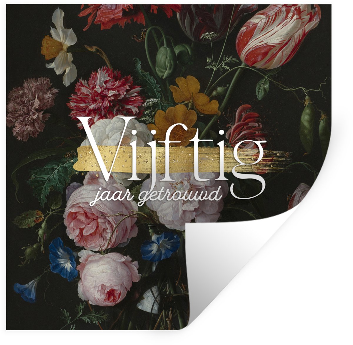 Muurstickers - Sticker Folie - vijftig jaar getrouwd - Quotes - Jubileum - Trouwen - Spreu