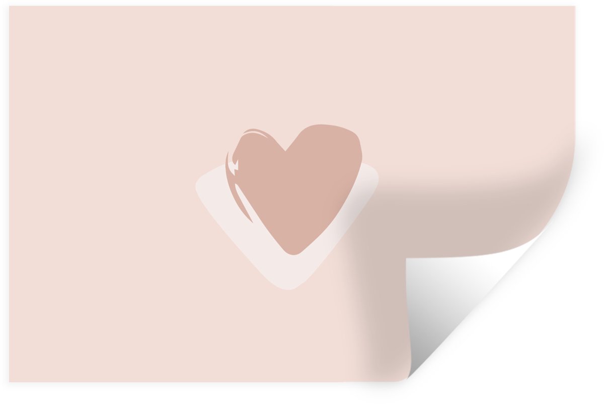 Muurstickers - Sticker Folie - Zomer - Hartje - Roze - 60x40 cm - Plakfolie - Muurstickers