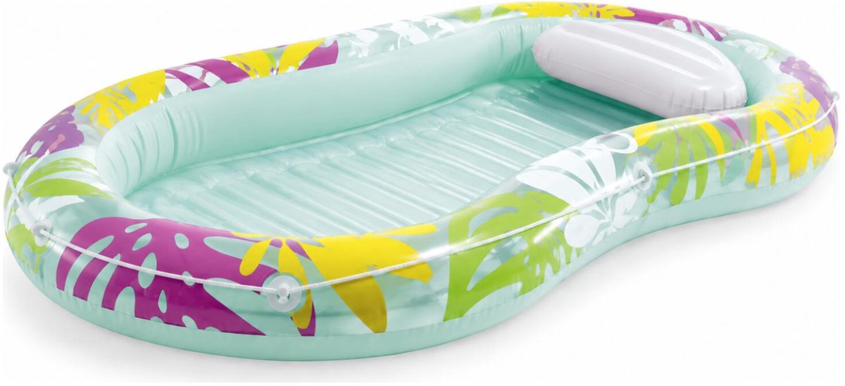 Intex Tanning pool Oasis - L202 x B120 cm - groen - tanning bed - tanning lounge - luchtbed/lounge