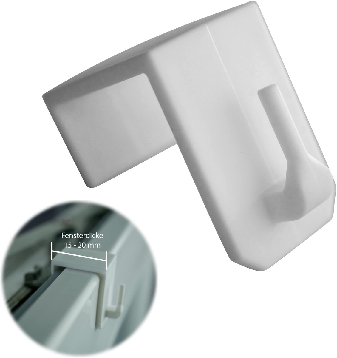 20 stuks decoratieve raamhaken met clip voor decoratie of voor het bevestigen van je gordijnroedes (kies de dikte van je individuele bij de aankoop)