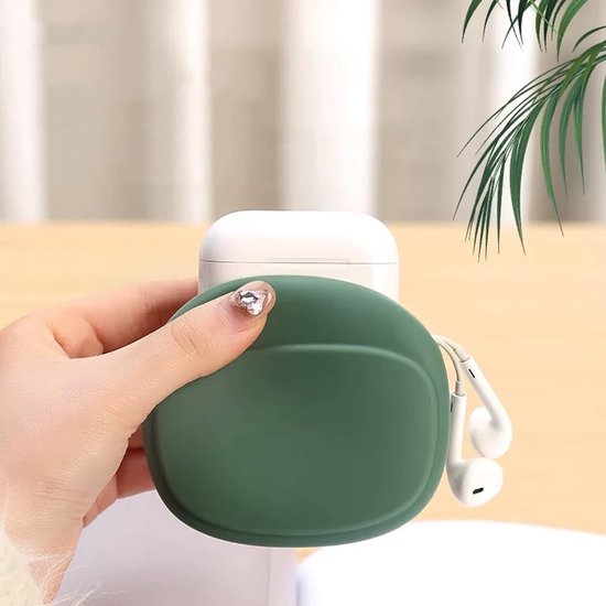 Set van 4 draagbare hoofdtelefoontassen, mini-siliconen tas, opbergtas, zachte waterdichte tas voor hoofdtelefoon, oortelefoon, bluetooth-apparaten, oplaadkabel, sleutels — afbeelding 4