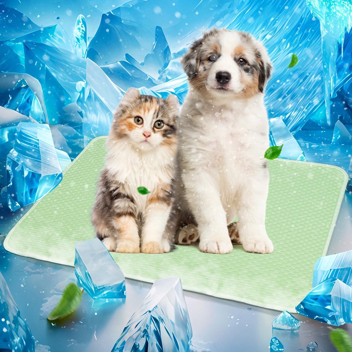 huisdier koelmat - huisdieren koelmat - Hondenmatten - Koelmat voor honden en katten - Wasbaar - Koelmat voor huisdieren - Cooling mat - Koelmat Kat - Hittegolf - koeldeken hond - 40x50cm