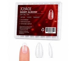 Joyage Nagel Tips Transparant - 240 stuks - Almond Kort - Kunstnagels - Transparante nageltips voor gelnagels - Plaknagels doorzichtig press on nails nail tips - Nep nagels Nepnagels nail art nagelverlenging - Cadeaus voor vrouwen cadeautjes