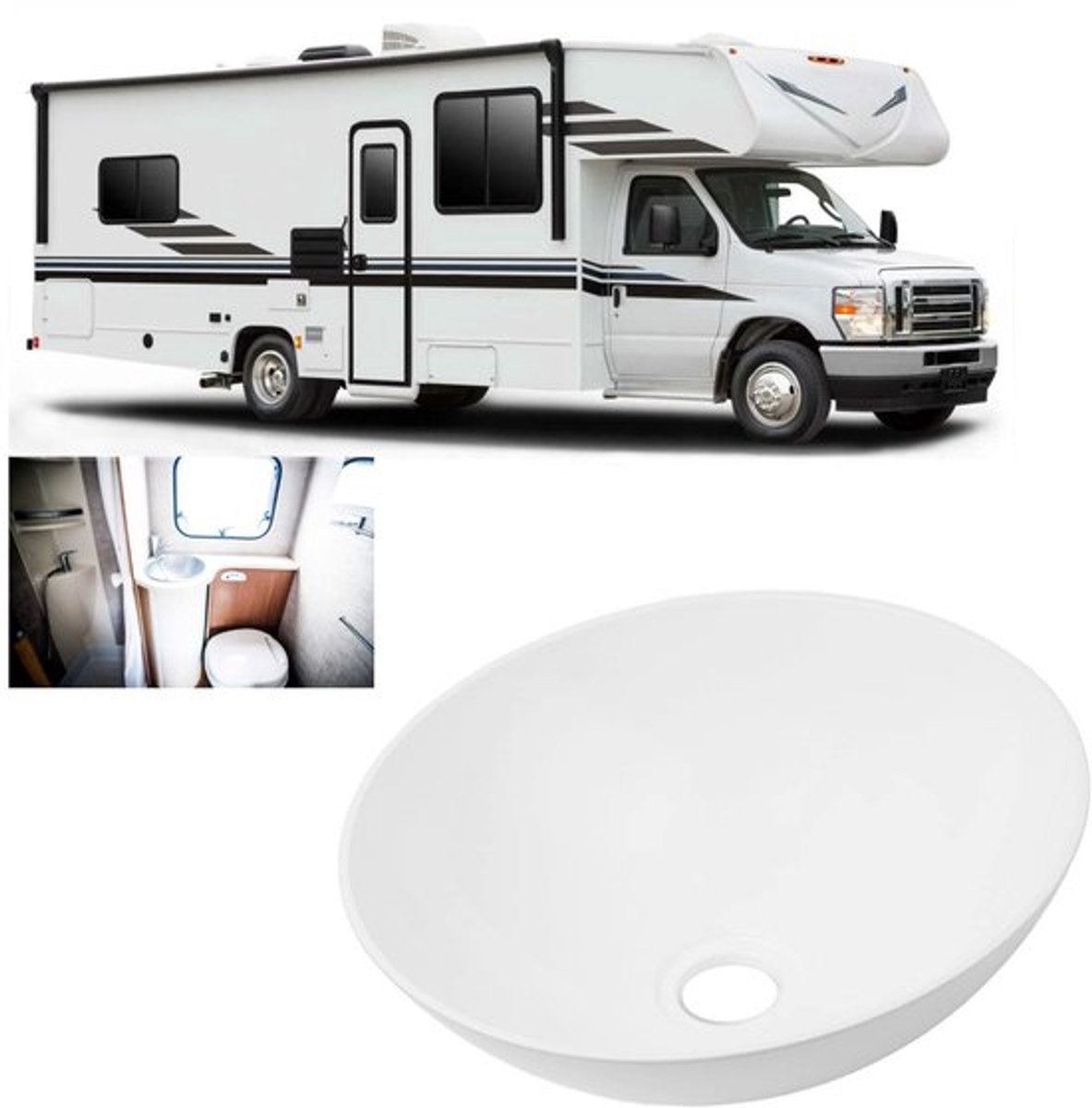 Store_8 Wastafelkom Modern Wit Acryl Badkamer Caravan