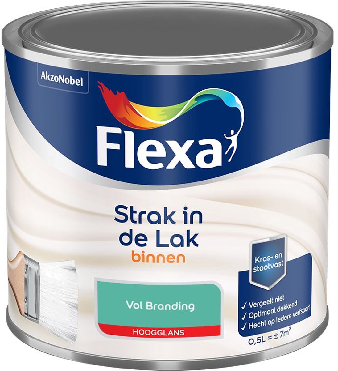 Flexa - Strak In De Lak Binnenlak Hoogglans - Vol Branding - Mengverf - 500 Ml