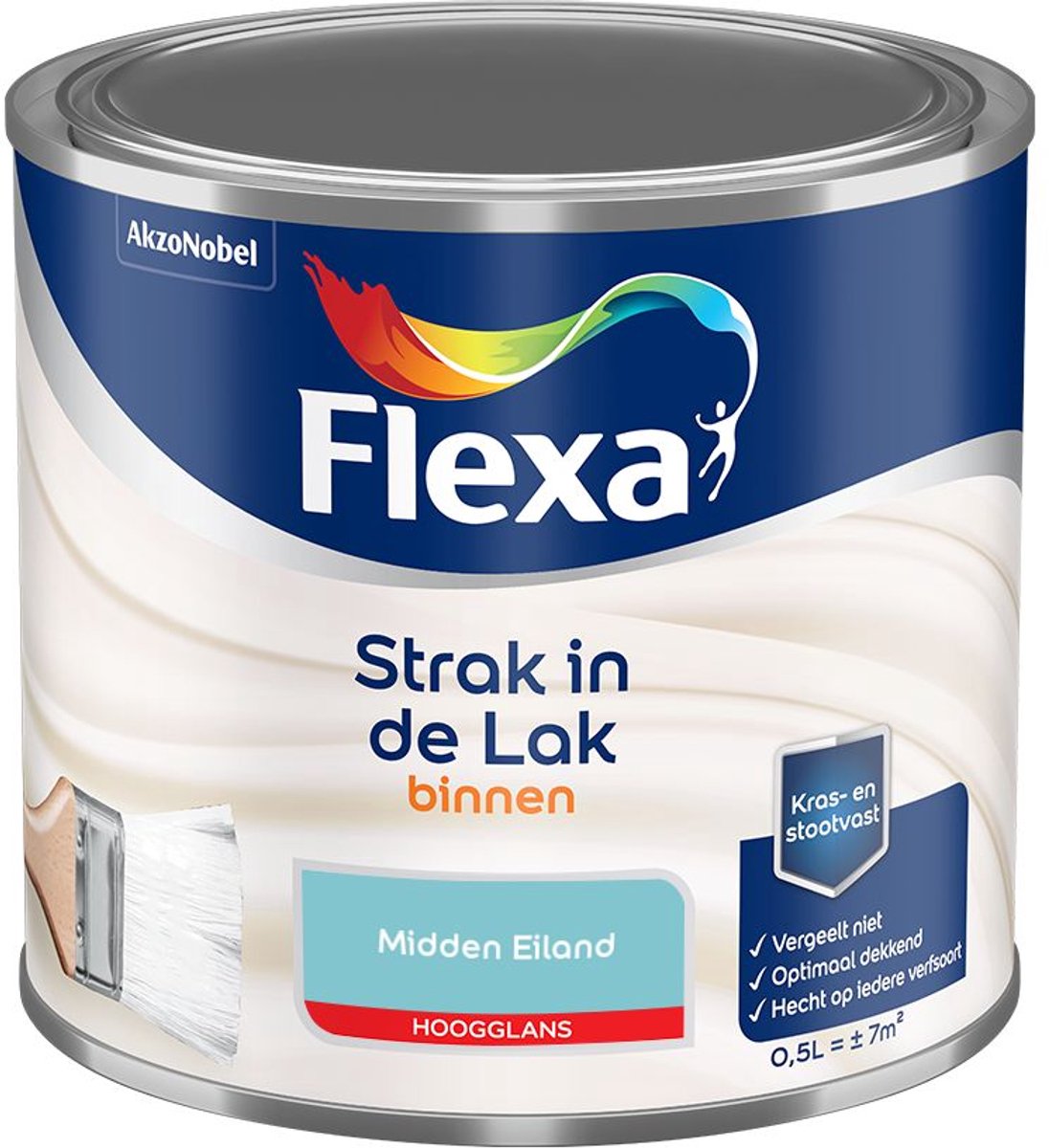 Flexa - Strak In De Lak Binnenlak Hoogglans - Midden Eiland - Mengverf - 500 Ml
